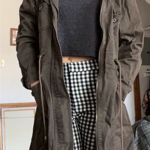 Brown Military Field Coat with Classic Lapels